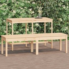 2-Sitzer-Gartenbank aus massivem Kiefernholz 159,5 x 44 x 45 cm von vidaXL, Gartenbänke - Ref: Foro24-824011, Preis: 81,99 €,...