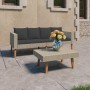 2-piece garden furniture set and beige synthetic rattan cushions by vidaXL, Garden sets - Ref: Foro24-3059330, Price: 252,35 ...