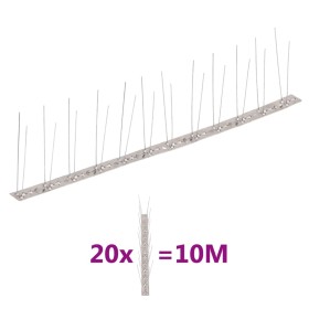 Set of 20 rows of bird and pigeon spikes, 2 rows, 10 meters. by vidaXL, Animal repellents - Ref: Foro24-149130, Price: 43,99 ...