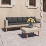 Garden furniture set 2 pieces and beige synthetic rattan cushions by vidaXL, Garden sets - Ref: Foro24-3059329, Price: 299,40...