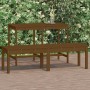 2-Sitzer-Gartenbank aus massivem braunem Kiefernholz 159,5 x 44 x 45 cm von vidaXL, Gartenbänke - Ref: Foro24-824014, Preis: ...