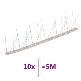 Set mit 10 Reihen Spikes gegen Vögel und Tauben, 10 Reihen 5 m von vidaXL, Tierabwehrmittel - Ref: Foro24-149132, Preis: 31,9...