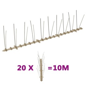 Set of 2 rows of spikes against birds and pigeons 20 units 10m by vidaXL, Animal repellents - Ref: Foro24-149126, Price: 36,9...