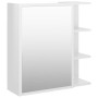 Glossy white plywood bathroom mirror cabinet 62.5x20.5x64 cm by vidaXL, bathroom vanities - Ref: Foro24-803314, Price: 80,16 ...