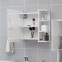 Glossy white plywood bathroom mirror cabinet 62.5x20.5x64 cm by vidaXL, bathroom vanities - Ref: Foro24-803314, Price: 80,16 ...