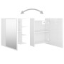 Glossy white plywood bathroom mirror cabinet 62.5x20.5x64 cm by vidaXL, bathroom vanities - Ref: Foro24-803314, Price: 80,16 ...