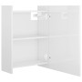 Glossy white plywood bathroom mirror cabinet 62.5x20.5x64 cm by vidaXL, bathroom vanities - Ref: Foro24-803314, Price: 80,16 ...