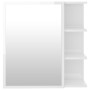 Glossy white plywood bathroom mirror cabinet 62.5x20.5x64 cm by vidaXL, bathroom vanities - Ref: Foro24-803314, Price: 80,16 ...