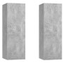 Muebles para TV 2 uds contrachapada gris hormigón 30,5x30x90 cm de vidaXL, Muebles TV - Ref: Foro24-803353, Precio: 103,99 €,...