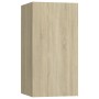 Mueble de TV 2 uds madera contrachapada roble 30,5x30x60 cm de vidaXL, Muebles TV - Ref: Foro24-803333, Precio: 62,75 €, Desc...