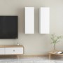 Muebles para TV 2 uds madera contrachapada blanco 30,5x30x90 cm de vidaXL, Muebles TV - Ref: Foro24-803345, Precio: 93,99 €, ...