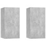 Muebles para TV 2 uds contrachapada gris hormigón 30,5x30x60 cm de vidaXL, Muebles TV - Ref: Foro24-803335, Precio: 60,57 €, ...