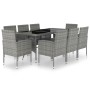 Garden dining set 9 pieces anthracite gray and gray synthetic rattan by vidaXL, Garden sets - Ref: Foro24-3059427, Price: 688...