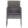 Set comedor jardín 9 pzas ratán sintético gris antracita y gris de vidaXL, Conjuntos de jardín - Ref: Foro24-3059427, Precio:...