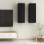 Muebles para TV 2 uds madera contrachapada negro 30,5x30x90 cm de vidaXL, Muebles TV - Ref: Foro24-803347, Precio: 79,28 €, D...