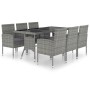 7-piece garden dining set in synthetic rattan, anthracite gray and gray. by vidaXL, Garden sets - Ref: Foro24-3059424, Price:...