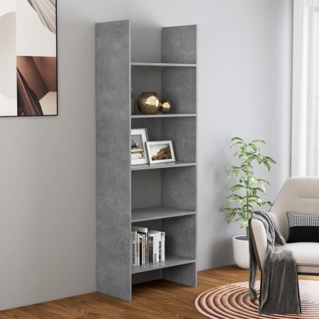 Betongraues Sperrholzregal 60x35x180 cm von vidaXL, Bücherregale und Regale - Ref: Foro24-803411, Preis: 63,95 €, Rabatt: %