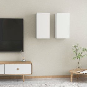 TV furniture 2 units plywood white 30.5x30x60 cm by vidaXL, TV Furniture - Ref: Foro24-803327, Price: 60,54 €, Discount: %