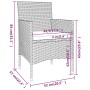 Garden dining set 3 pieces gray synthetic rattan by vidaXL, Garden sets - Ref: Foro24-3058479, Price: 226,97 €, Discount: %