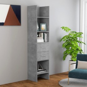 Concrete gray plywood shelf 40x35x180 cm by vidaXL, Bookcases and shelves - Ref: Foro24-803420, Price: 54,10 €, Discount: %