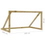 Portería de fútbol con red madera pino impregnada 160x80x100 cm de vidaXL, Porterías de fútbol - Ref: Foro24-3059949, Precio:...