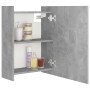 Armario espejo baño contrachapada gris hormigón 62,5x20,5x64 cm de vidaXL, Tocadores de baño - Ref: Foro24-803312, Precio: 72...