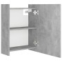 Armario espejo baño contrachapada gris hormigón 62,5x20,5x64 cm de vidaXL, Tocadores de baño - Ref: Foro24-803312, Precio: 72...