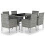 Set comedor jardín 7 pzas ratán sintético gris antracita y gris de vidaXL, Conjuntos de jardín - Ref: Foro24-3059421, Precio:...