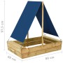 Sandbox with impregnated pine wood roof 80x60x97.5 cm by vidaXL, sandboxes - Ref: Foro24-3059958, Price: 47,72 €, Discount: %