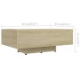 Oak-colored plywood coffee table 85x55x31 cm by vidaXL, Coffee table - Ref: Foro24-803383, Price: 50,37 €, Discount: %