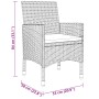 Garden dining set 5 pieces gray synthetic rattan by vidaXL, Garden sets - Ref: Foro24-3058423, Price: 416,41 €, Discount: %