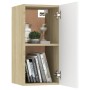 TV-Schrank aus Sperrholz in Weiß und Eiche, 30,5 x 30 x 60 cm von vidaXL, TV-Möbel - Ref: Foro24-803336, Preis: 40,84 €, Raba...