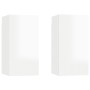 TV cabinet 2 pcs glossy white plywood 30.5x30x60 cm by vidaXL, TV Furniture - Ref: Foro24-803339, Price: 72,99 €, Discount: %