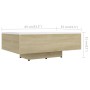 Couchtisch aus Sperrholz in Weiß und Eiche, 85 x 55 x 31 cm von vidaXL, Couchtisch - Ref: Foro24-803385, Preis: 63,75 €, Raba...