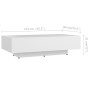 Mesa de centro madera de ingeniería blanco 100x49,5x31 cm de vidaXL, Mesas de centro - Ref: Foro24-803389, Precio: 90,50 €, D...