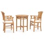 3-piece garden dining set and solid teak wood cushions by vidaXL, Garden sets - Ref: Foro24-3059999, Price: 394,13 €, Discoun...