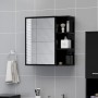 Armario de espejo de baño contrachapada negro 62,5x20,5x64 cm de vidaXL, Tocadores de baño - Ref: Foro24-803309, Precio: 77,1...