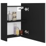 Black plywood bathroom mirror cabinet 62.5x20.5x64 cm by vidaXL, bathroom vanities - Ref: Foro24-803309, Price: 81,26 €, Disc...