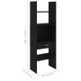 Black plywood shelf 60x35x180 cm by vidaXL, Bookcases and shelves - Ref: Foro24-803426, Price: 47,32 €, Discount: %