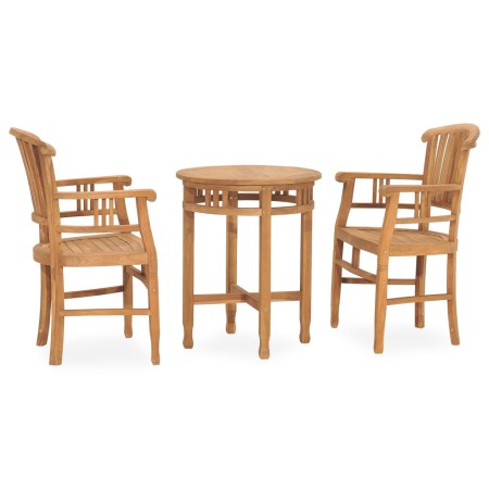 Garden dining set 3 pieces solid teak wood by vidaXL, Garden sets - Ref: Foro24-3059998, Price: 359,45 €, Discount: %