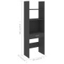 Gray plywood shelving 60x35x180 cm by vidaXL, Bookcases and shelves - Ref: Foro24-803427, Price: 71,24 €, Discount: %