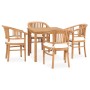 5-piece garden dining set and solid teak wood cushions by vidaXL, Garden sets - Ref: Foro24-3060005, Price: 796,08 €, Discoun...