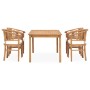 5-piece garden dining set and solid teak wood cushions by vidaXL, Garden sets - Ref: Foro24-3060018, Price: 864,57 €, Discoun...