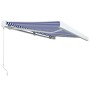 Toldo de carrete manual azul y blanco 350x250 cm de vidaXL, Toldos - Ref: Foro24-3052671, Precio: 679,99 €, Descuento: %