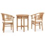 Set de comedor de jardín 3 pzas y cojines madera maciza de teca de vidaXL, Conjuntos de jardín - Ref: Foro24-3059996, Precio:...