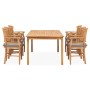 Garden dining set 7 pieces solid teak and cushions by vidaXL, Garden sets - Ref: Foro24-3060040, Price: 1,00 €, Discount: %