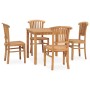 Garden dining set 5 pieces solid teak wood by vidaXL, Garden sets - Ref: Foro24-3060015, Price: 604,14 €, Discount: %