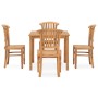 Garden dining set 5 pieces solid teak wood by vidaXL, Garden sets - Ref: Foro24-3060015, Price: 604,14 €, Discount: %