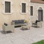 4-teiliges Gartenmöbel-Set und beige synthetische Rattankissen von vidaXL, Gartensets - Ref: Foro24-3059328, Preis: 440,94 €,...