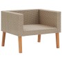 Set de muebles de jardín 4 pzas y cojines ratán sintético beige de vidaXL, Conjuntos de jardín - Ref: Foro24-3059328, Precio:...